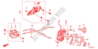 CERRADURA PUERTA TRASERA/MANIJA EXTERIOR(1) para Honda JAZZ 1.4LS    TEMP TIRE 5 Puertas 5 velocidades manual 2012