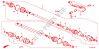 EJE DE IMPULSION DEL.(1) para Honda JAZZ 1.4LS    TEMP TIRE 5 Puertas automática completa 2012