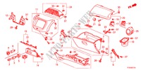 GUARNICION DE INSTRUMENTO(LADO DE PASAJERO)(LH) para Honda JAZZ 1.2S     TEMP TIRE 5 Puertas 5 velocidades manual 2012