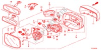 RETROVISOR(CONTROL REMOTO) para Honda JAZZ 1.5LXE 5 Puertas 5 velocidades automática 2012