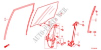 VIDRIO DE PUERTA TRASERA/REGULATOR para Honda JAZZ 1.4ES 5 Puertas automática completa 2012