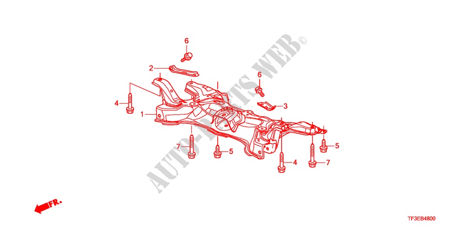 BASTIDOR SECUNDARIO DELANTERO para Honda JAZZ 1.2S 5 Puertas 5 velocidades manual 2012