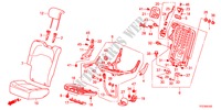 ASIENTO TRASERO(DER.) para Honda JAZZ HYBRID IMA      TEMP TIRE 5 Puertas automática completa 2012