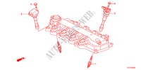 BOBINA SUPERIOR DE BUJIA para Honda JAZZ HYBRID IMA-H 5 Puertas automática completa 2012