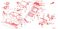 GUARNICION DE INSTRUMENTO(LADO DE PASAJERO)(RH) para Honda JAZZ HYBRID IMA      TEMP TIRE 5 Puertas automática completa 2012