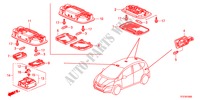 LUZ INTERIOR para Honda JAZZ HYBRID IMA      TEMP TIRE 5 Puertas automática completa 2012