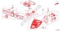 LUZ TRASERA/LUZ DE LICENCIA para Honda JAZZ HYBRID IMA-S 5 Puertas automática completa 2012