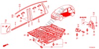 MOLDURA para Honda JAZZ HYBRID IMA-H 5 Puertas automática completa 2012