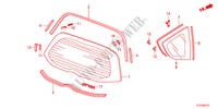 PARABRISAS TRASERA/VIDRIO DE COSTADO para Honda JAZZ HYBRID IMA-H    TEMP TIRE 5 Puertas automática completa 2012