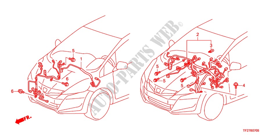 CONJUNTO DE ALAMBRES(3)(LH) para Honda JAZZ HYBRID IMA-H 5 Puertas automática completa 2012