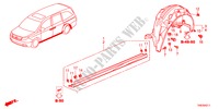 GUARNICION DE LARGUERO LATERAL para Honda ODYSSEY EXL 5 Puertas 5 velocidades automática 2011
