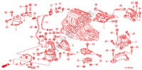 SOPORTES DE MOTOR(2.4L) (MT) para Honda ACCORD 2.4 EXECUTIVE 4 Puertas 6 velocidades manual 2009