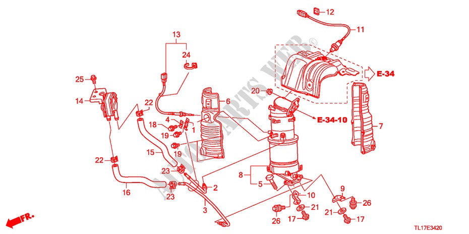 CONVERTIDOR(DIESEL) para Honda ACCORD 2.2 EXECUTIVE 4 Puertas 6 velocidades manual 2009