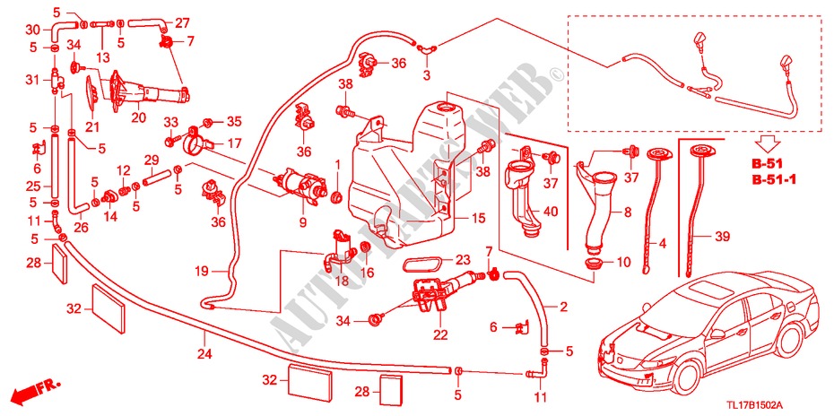 LAVAPARABRISAS(3)/ LAVADOR DE FARO DELANTERO para Honda ACCORD 2.2 EXECUTIVE 4 Puertas 6 velocidades manual 2009