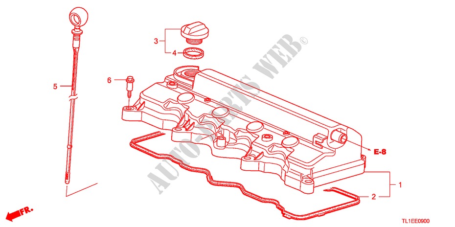 CUBIERTA CULATA CILINDRO(2.0L) para Honda ACCORD 2.0 SE 4 Puertas 6 velocidades manual 2011