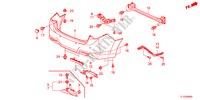 PARAGOLPES TRASERO para Honda ACCORD 2.2 S 4 Puertas 6 velocidades manual 2012