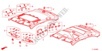 RECUBRIMIENTO DE TECHO para Honda ACCORD 2.2 ELEGANCE 4 Puertas 6 velocidades manual 2012