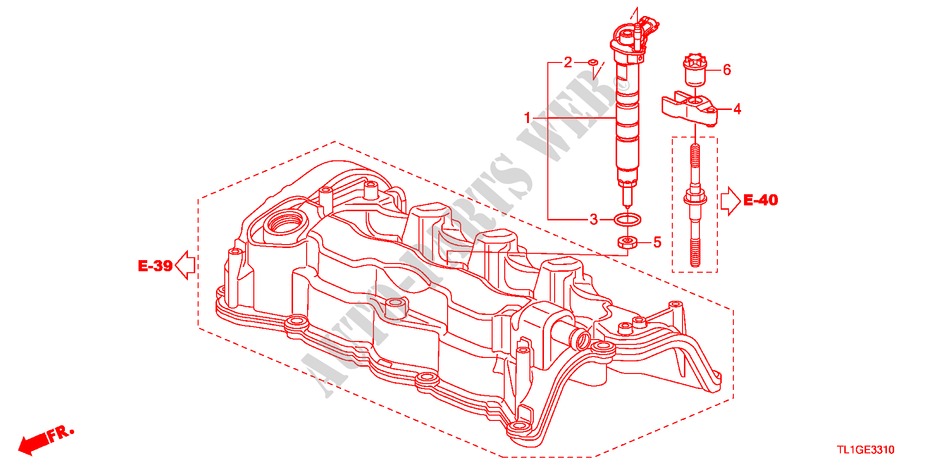 INYECTOR(DIESEL) para Honda ACCORD 2.2 EXECUTIVE 4 Puertas 5 velocidades automática 2012