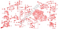 SOPORTES DE MOTOR(2.0L) (AT) para Honda ACCORD TOURER 2.0 ES-GT 5 Puertas 5 velocidades automática 2009
