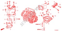 SOPORTES DE MOTOR(DIESEL) (AT) para Honda ACCORD TOURER 2.2 S 5 Puertas 5 velocidades automática 2009