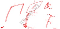VIDRIO DE PUERTA TRASERA/REGULATOR para Honda ACCORD TOURER 2.2 EXECUTIVE 5 Puertas 6 velocidades manual 2009