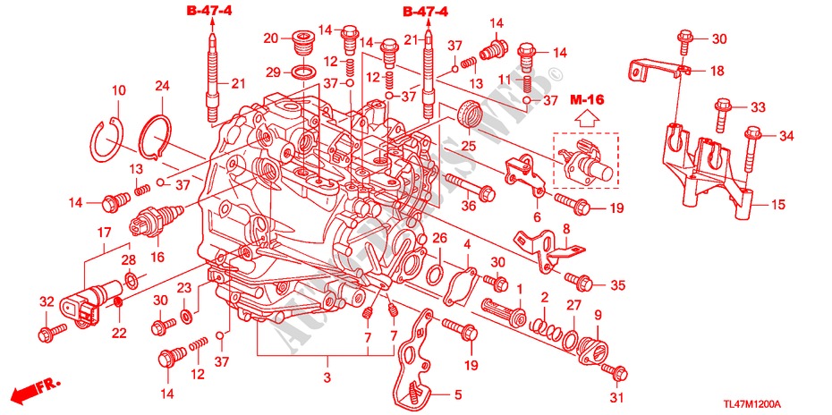 CAJA DE TRANSMISION (DIESEL) para Honda ACCORD TOURER 2.2 EXECUTIVE 5 Puertas 6 velocidades manual 2009