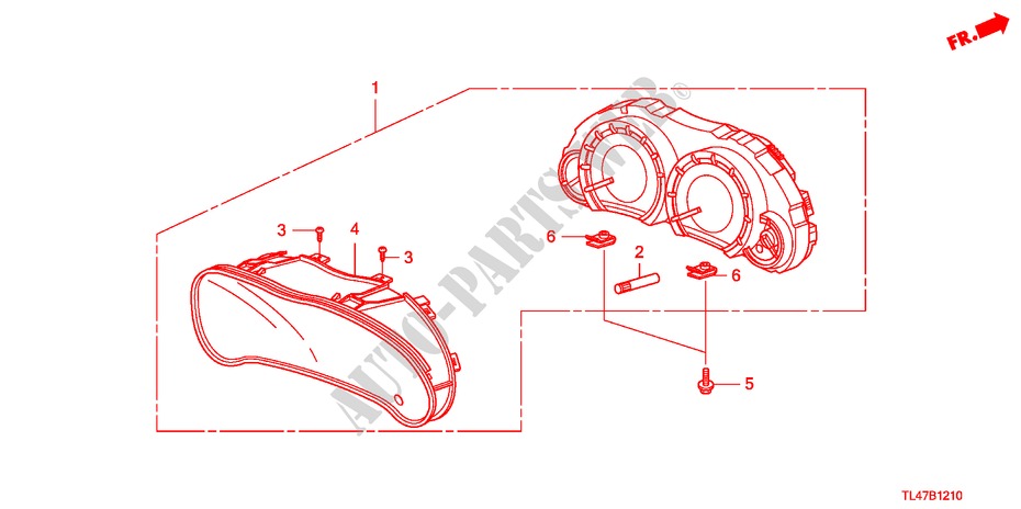 COMPONENTES DEL INDICADOR para Honda ACCORD TOURER 2.2 ES-GT 5 Puertas 6 velocidades manual 2009