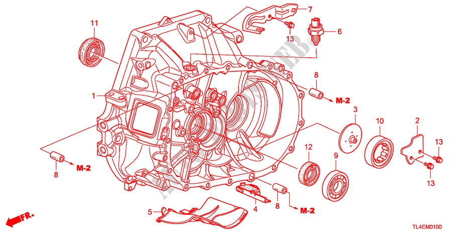 CAJA DE EMBRAGUE para Honda ACCORD TOURER 2.4 EXECUTIVE 5 Puertas 6 velocidades manual 2010