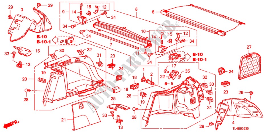 RECUBRIMIENTO LATERAL para Honda ACCORD TOURER 2.0 ES-GT 5 Puertas 6 velocidades manual 2010