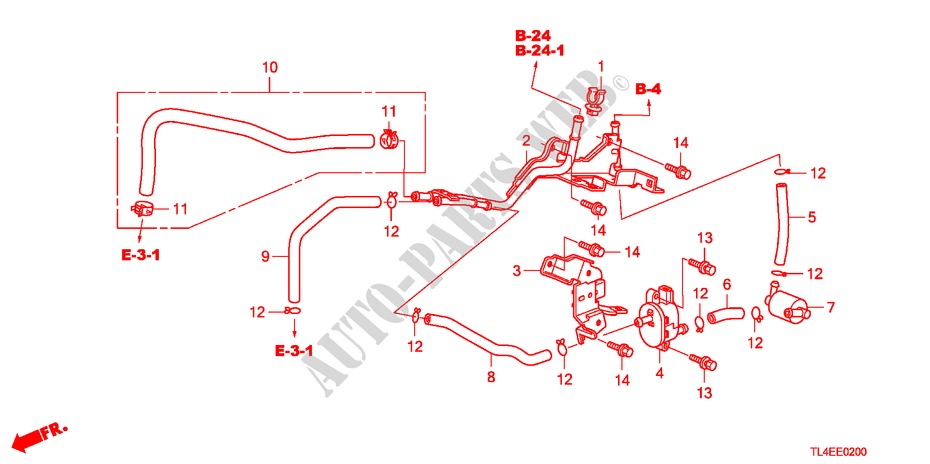 TUBERIA DE INSTALACION/TUBERIA(2.4L) para Honda ACCORD TOURER 2.4 EXECUTIVE 5 Puertas 6 velocidades manual 2010