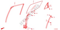 VIDRIO DE PUERTA TRASERA/REGULATOR para Honda ACCORD TOURER 2.2 ES-GT 5 Puertas 5 velocidades automática 2012