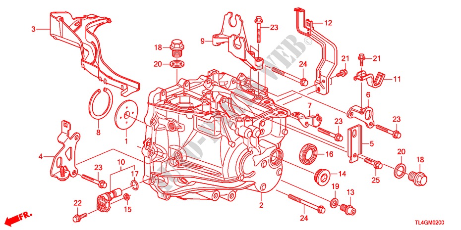 CAJA DE TRANSMISION para Honda ACCORD TOURER 2.0 COMFOT 5 Puertas 6 velocidades manual 2012