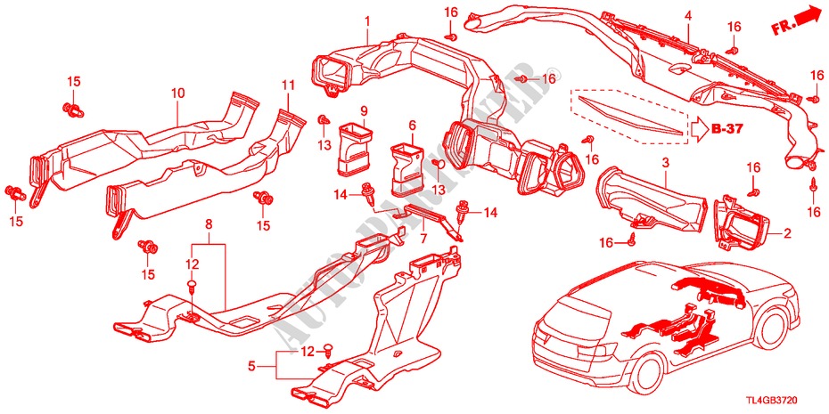 CONDUCTO(LH) para Honda ACCORD TOURER 2.0 COMFOT 5 Puertas 6 velocidades manual 2012