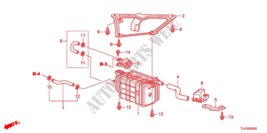 RECIPIENTE para Honda ACCORD TOURER 2.0 COMFOT 5 Puertas 6 velocidades manual 2012