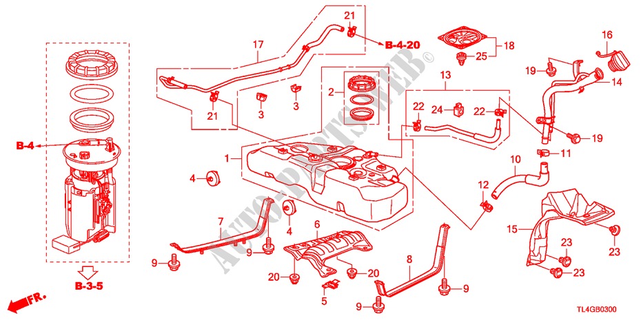 TANQUE DE COMBUSTIBLE para Honda ACCORD TOURER 2.0 COMFOT 5 Puertas 6 velocidades manual 2012