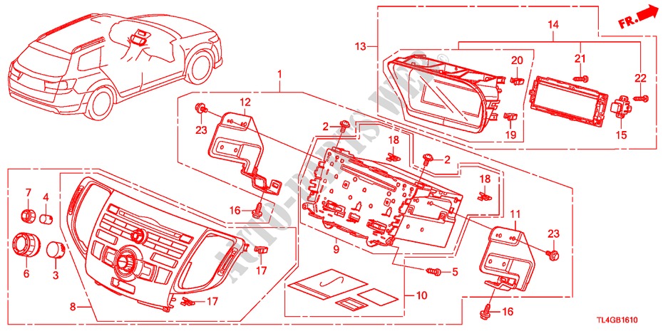 UNIDAD DE AUDIO para Honda ACCORD TOURER 2.0 COMFOT 5 Puertas 6 velocidades manual 2012