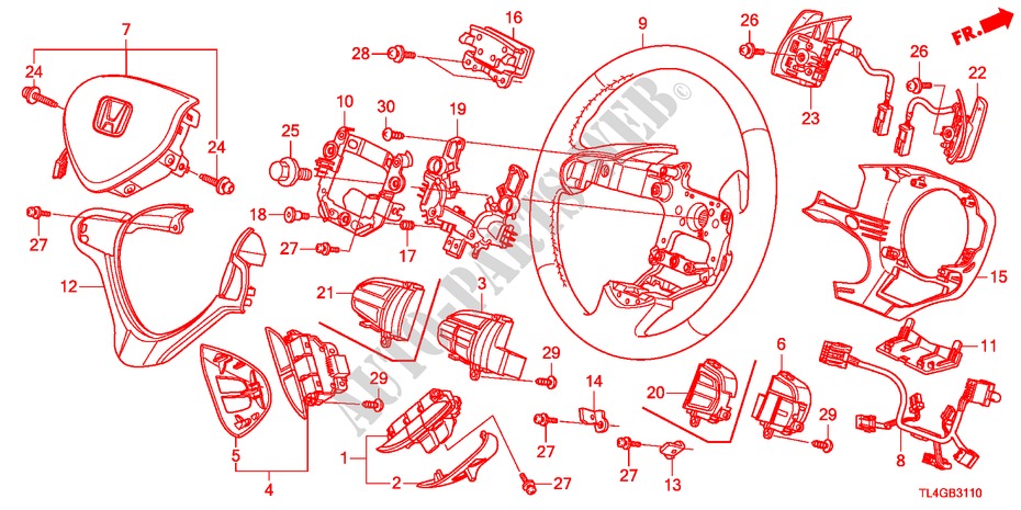 VOLANTE DE DIRECCION(SRS) para Honda ACCORD TOURER 2.0 COMFOT 5 Puertas 6 velocidades manual 2012