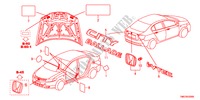EMBLEMAS/ETIQUETAS DE PRECAUCION para Honda CITY LX-A 4 Puertas 5 velocidades automática 2010