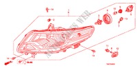 FARO DELANTERO para Honda CITY EX-A 4 Puertas 5 velocidades manual 2011