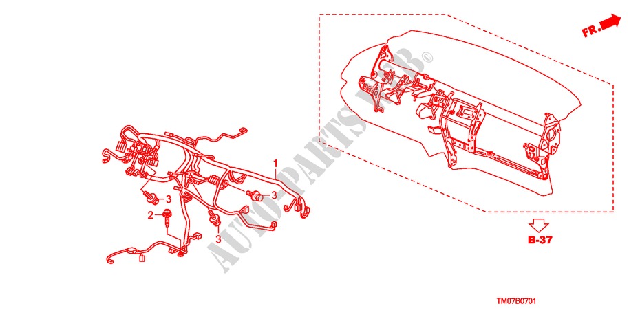 CONJUNTO DE ALAMBRES(2)(LH) para Honda CITY EX 4 Puertas 5 velocidades manual 2011