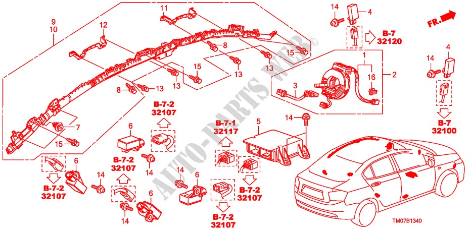 UNIDAD SRS(LH) para Honda CITY LX-A 4 Puertas 5 velocidades manual 2011