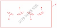 DOOR HANDLE COVERS para Honda INSIGHT S 5 Puertas automática completa 2011