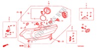 FARO DELANTERO(HALOGENO) para Honda INSIGHT COMFORT 5 Puertas automática completa 2011