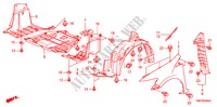 GUARDABARROS DELANTERO para Honda INSIGHT ELEGANCE 5 Puertas automática completa 2011