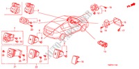 INTERRUPTOR(LH) para Honda INSIGHT COMFORT 5 Puertas automática completa 2010