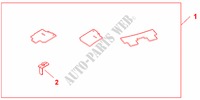 STANDARD FLOOR CARPETS   LHD para Honda INSIGHT ELEGANCE 5 Puertas automática completa 2011
