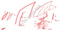 VIDRIO PUERTA DELANTERA/REGULATOR para Honda INSIGHT ES 5 Puertas automática completa 2011