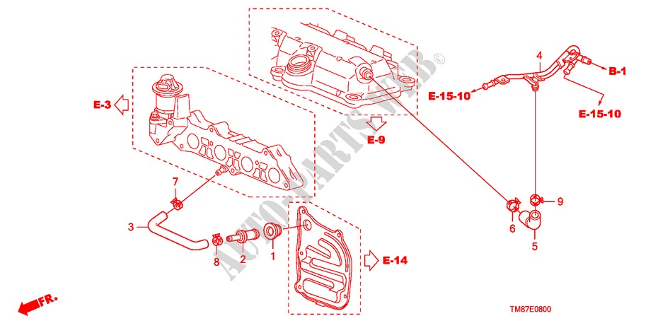 TUBO PCV para Honda INSIGHT SE 5 Puertas automática completa 2010