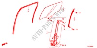 VIDRIO DE PUERTA TRASERA/REGULATOR para Honda CROSSTOUR EX 5 Puertas 5 velocidades automática 2011
