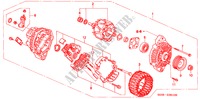 ALTERNADOR(MITSUBISHI) para Honda CIVIC VTI 3 Puertas 5 velocidades manual 1998